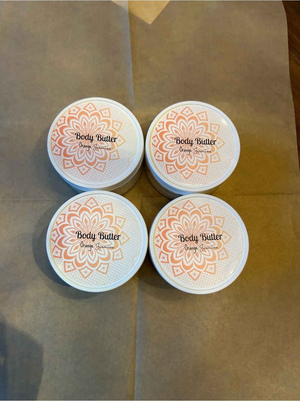 Body Butter - Orange Jasmine - Nourishing Moisture Cream (White & Peach)